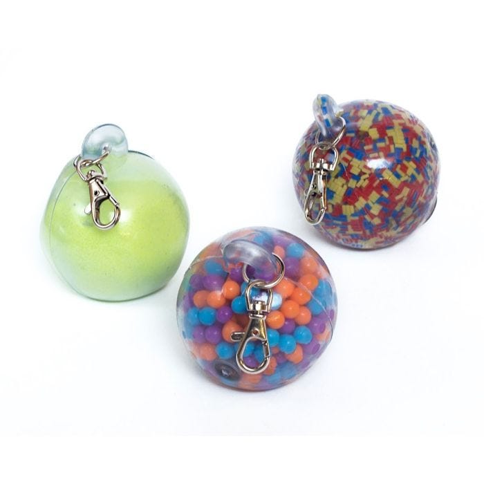 Key Chain Fidget Balls, Set of 3 Key Chain Fidget Balls, Set of 3