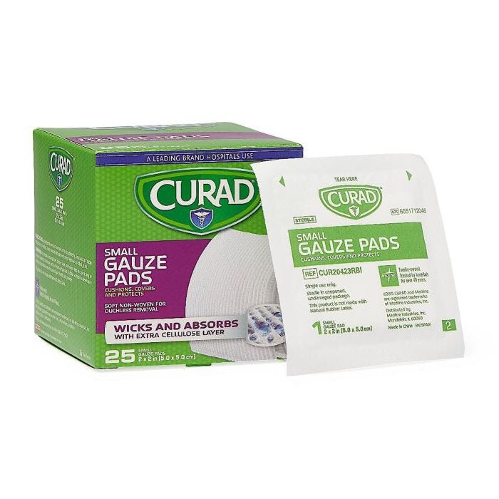 Curad Sterile Gauze Pads 2" x 2", 25/box Curad Sterile Gauze Pads 2" x 2", 25/box