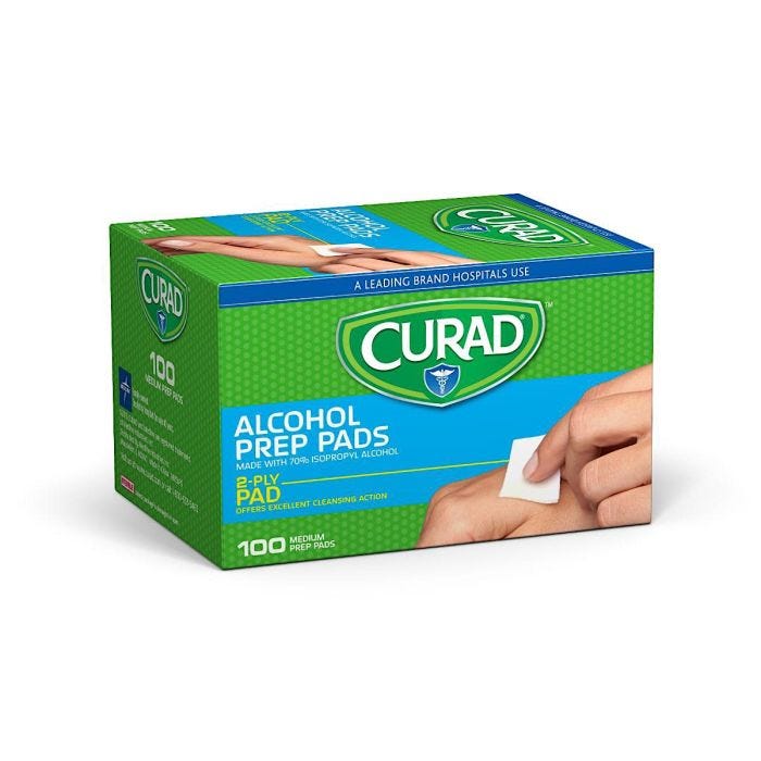 Curad Sterile Alcohol Prep Pads, 100/box Curad Sterile Alcohol Prep Pads, 100/box
