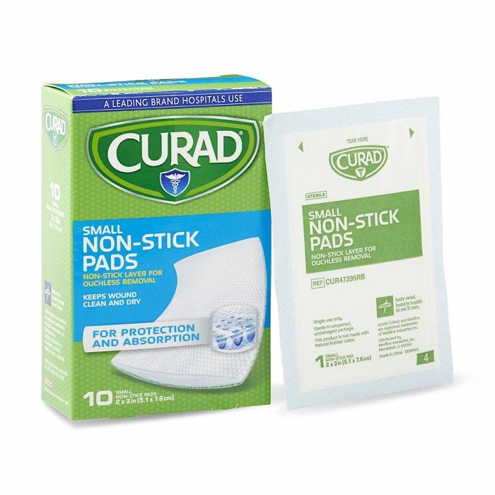 Curad Non Stick Pad 2"x3", 10/box Curad Non Stick Pad 2"x3", 10/box