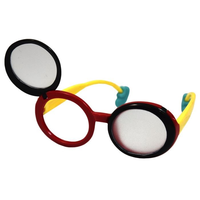 Flip Up Occluder Glasses with Frosted Lens Flip Up Occluder Glasses with Frosted Lens