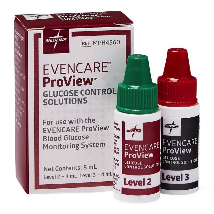 Evencare Pro View Blood Glucose Hi-Lo Solution Control