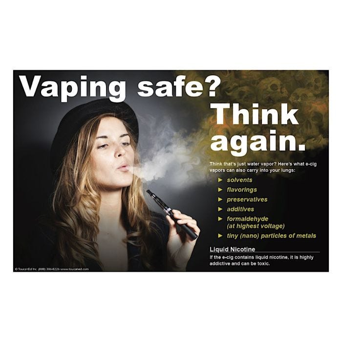 Vaping Safe? Women with Hat Vaping Safe? Women with Hat