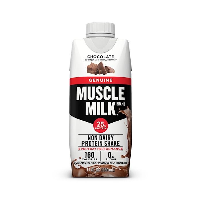 Muscle Milk Genuine Protein Shake 14 oz Bottles, 12/case- Chocolate