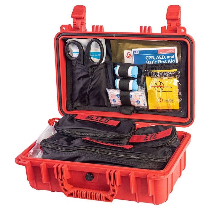 Kit containing 78-79 pieces packaged in a red, hard, modular case. Lid provides additional storage for smaller components. Labeled, black component bags included for easy organization. Kit contents listed in the product long description. Kit containing 78-79 pieces packaged in a red, hard, modular case. Lid provides additional storage for smaller components. Labeled, black component bags included for easy organization. Kit contents listed in the product long description.