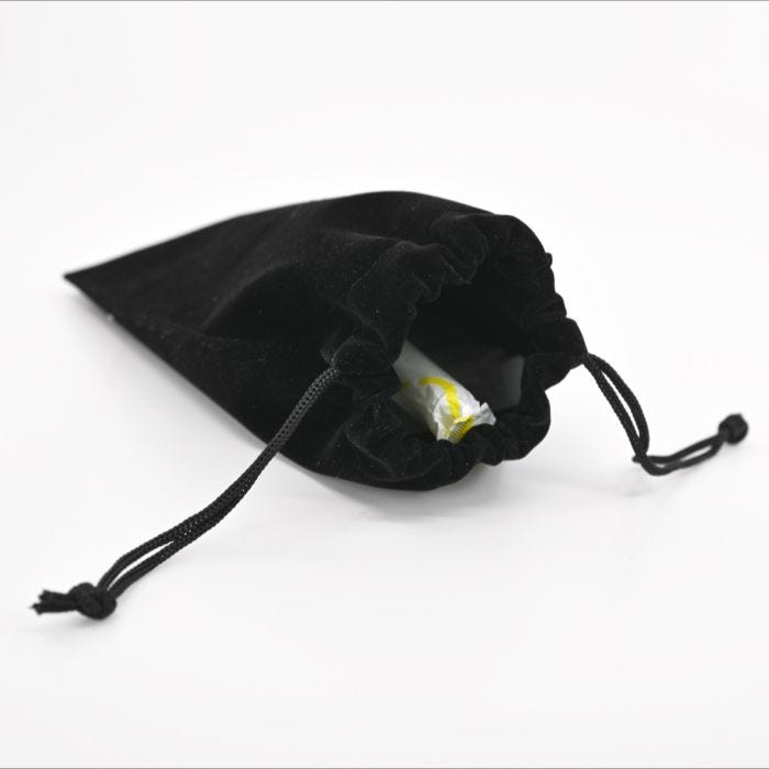 School Health Felt Drawstring Bag Black School Health