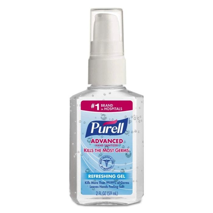Purell Advanced Hand Sanitizer Gel, 2oz Pump Bottle
