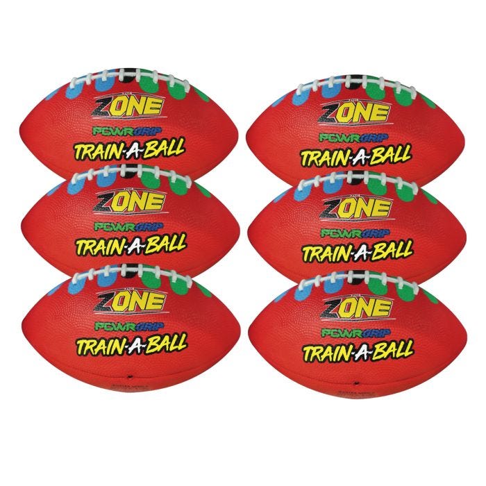 The Zone POWRGRIP Train-A-Ball Football, 6/pk The Zone POWRGRIP Train-A-Ball Football, 6/pk