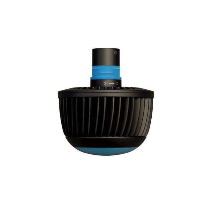 Rounded Cold Attachment for Theragun colored blue and black