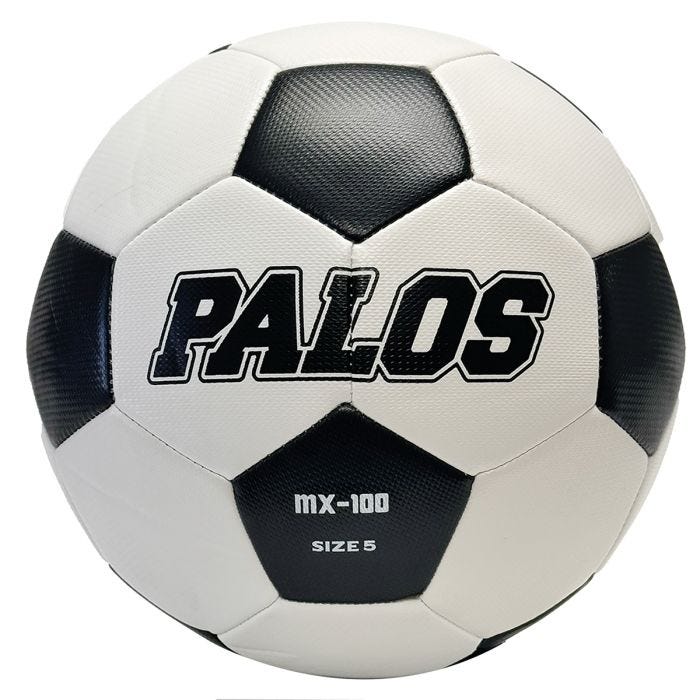 Front view of Size 5 Black PALOS MX-100™ Composite Soccer Ball Front view of Size 5 Black PALOS MX-100™ Composite Soccer Ball