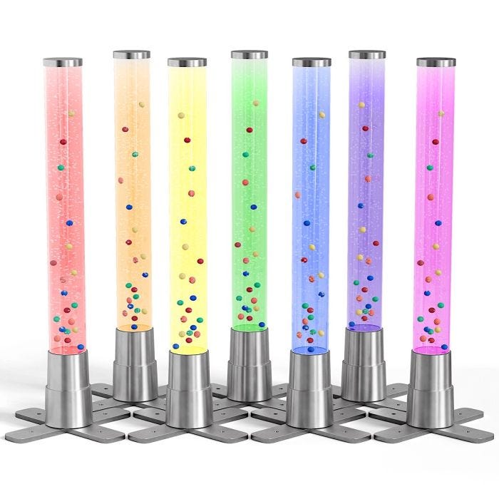 Color Changing Bubble Tube w Beads School Health