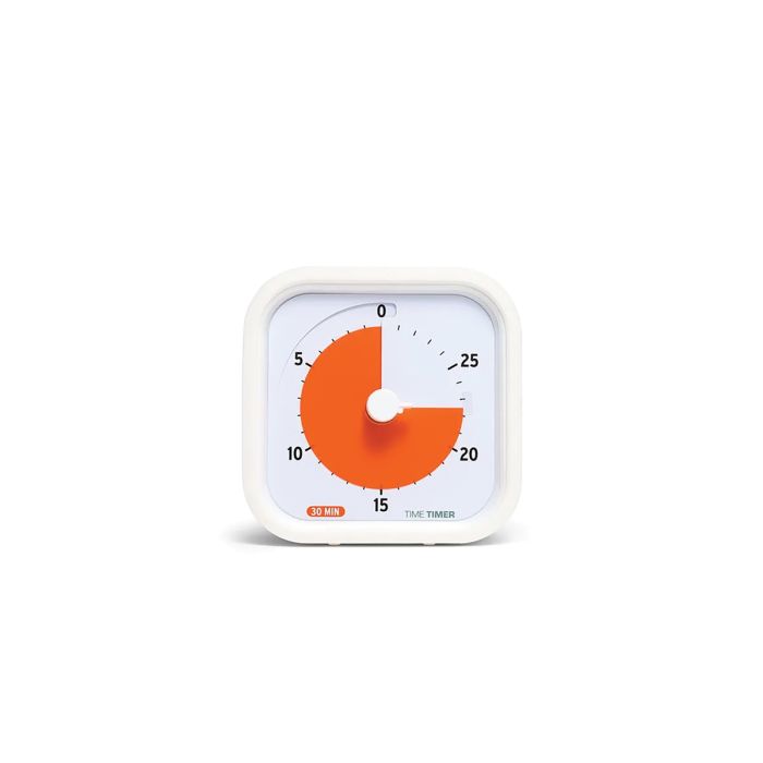Front view of 10 and 30 minute Time Timer MOD with White Silicon Cover Front view of 10 and 30 minute Time Timer MOD with White Silicon Cover