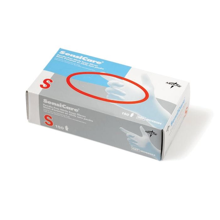 sensicare nitrile powder free exam 4.5mil gloves;size small; 150 in box sensicare nitrile powder free exam 4.5mil gloves;size small; 150 in box