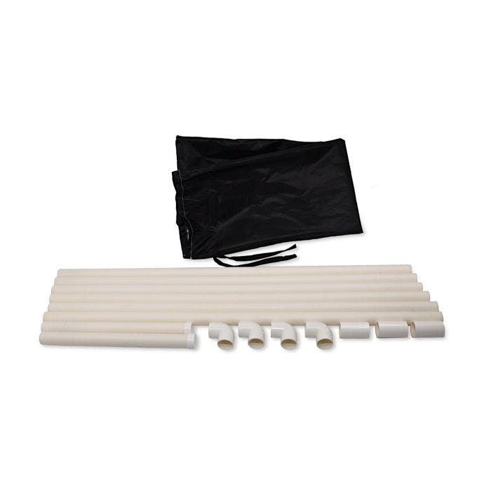 Enablemart Blackout Sensory tent accessory parts are shown, black bag with white tubes and connectors.