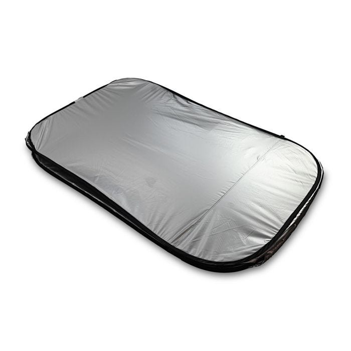 Gray black Enablemart Blackout Sensory tent folded flat.