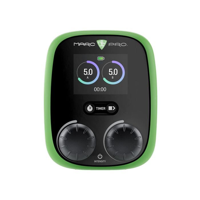 black monitor with green boarder Marc pro with two adjusting knobs black monitor with green boarder Marc pro with two adjusting knobs