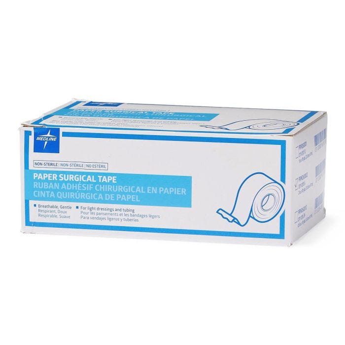 Front View of Medline Paper Adhesive Tape white box Front View of Medline Paper Adhesive Tape white box