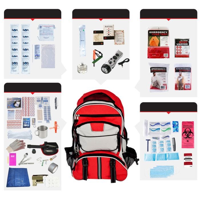 1048983 - Blackout Kit; Cooler Bag: red/black/white cooler bag surrounded by included contents. See product description for full list of contents 1048983 - Blackout Kit; Cooler Bag: red/black/white cooler bag surrounded by included contents. See product description for full list of contents