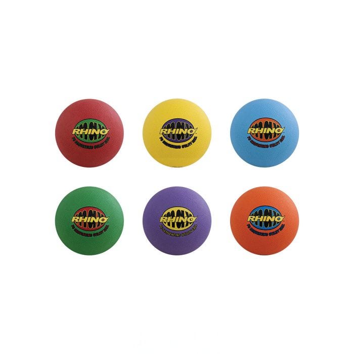 6 balls red, yellow , blue , green ,purple and orange with Rhino printed 6 balls red, yellow , blue , green ,purple and orange with Rhino printed