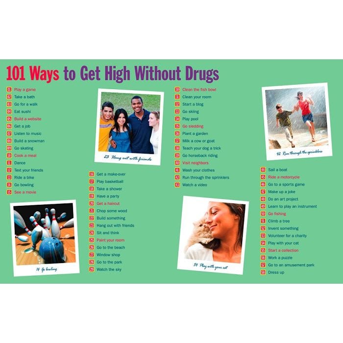 101 Ways to Get High Without Drugs Pamphlet