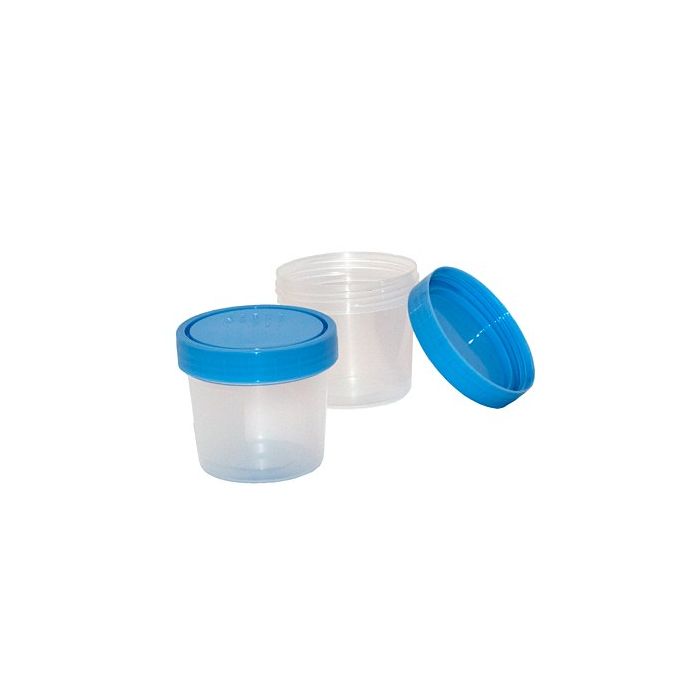 Front view of 4 oz. Specimen Containers with Lids with 25 containers per bag Front view of 4 oz. Specimen Containers with Lids with 25 containers per bag