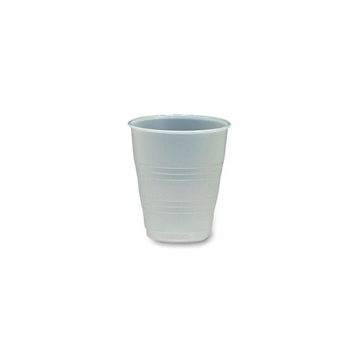 Front view of 3-1/2 oz. Clear Plastic Cup with 100 cups per tube Front view of 3-1/2 oz. Clear Plastic Cup with 100 cups per tube
