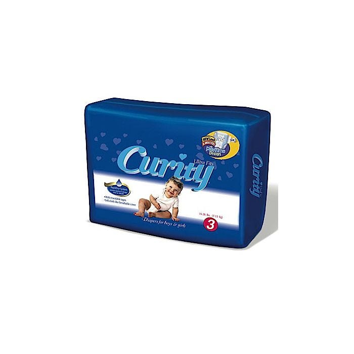 Curity Ultra Fits Baby Diapers in Bags