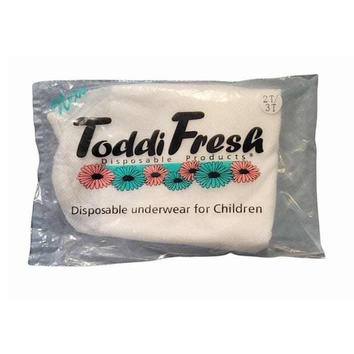 ToddiFresh Disposable Underwear for Children, Small, Size 2T/3T