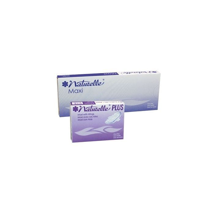 Front view of box of Naturelle Sanitary Napkins Front view of box of Naturelle Sanitary Napkins