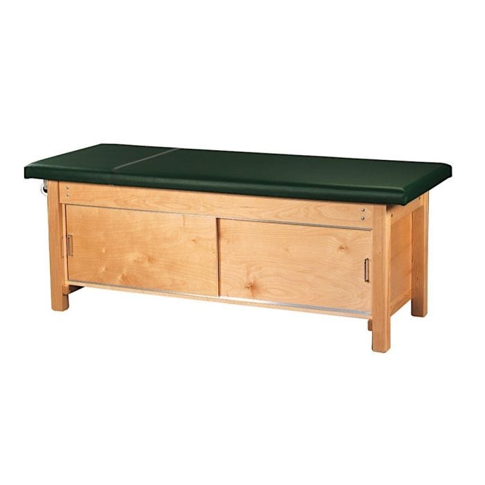 S Deluxe Treatment Table with Enclosed Cabinet, Sliding Doors and One Fixed-Position Shelf S Deluxe Treatment Table with Enclosed Cabinet, Sliding Doors and One Fixed-Position Shelf