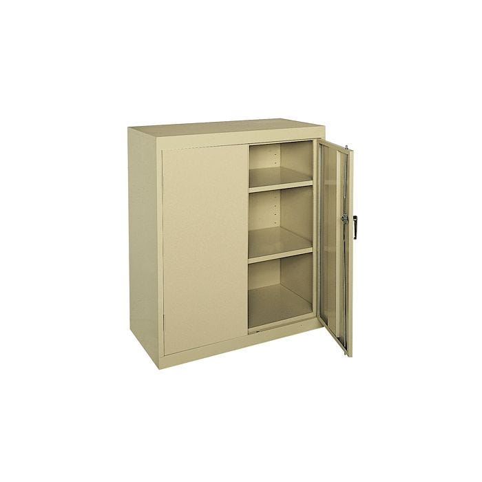 Counter Height Cabinet with Adjustable Shelves, Putty, 36"W x 18"D x 36"H Counter Height Cabinet with Adjustable Shelves, Putty, 36"W x 18"D x 36"H