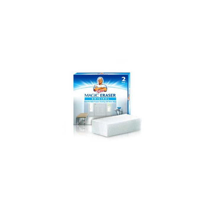 Front view of Mr. Clean Magic Eraser Pad Front view of Mr. Clean Magic Eraser Pad