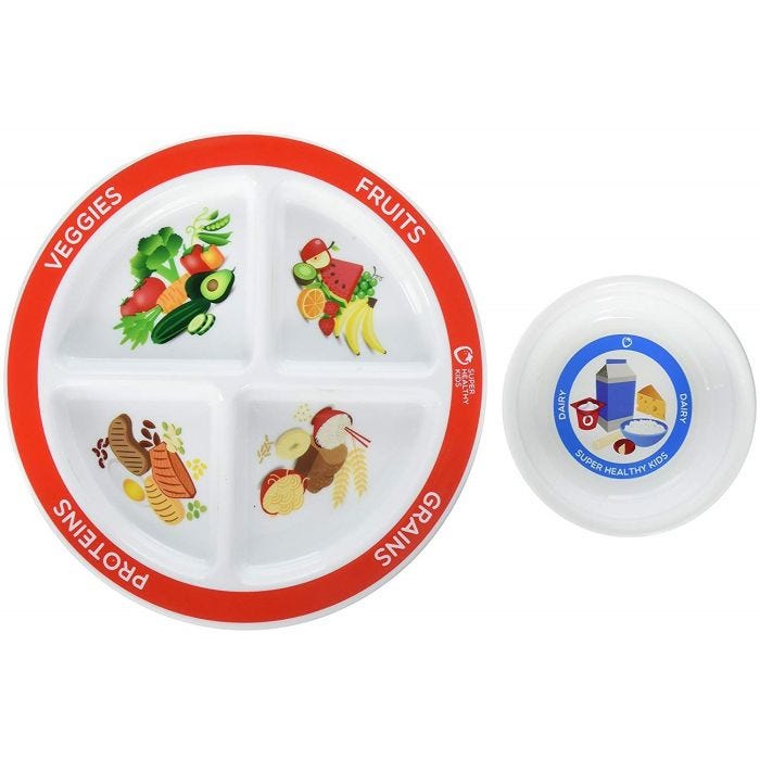 Front view of MyPlate 2 Piece Kids Plate Front view of MyPlate 2 Piece Kids Plate