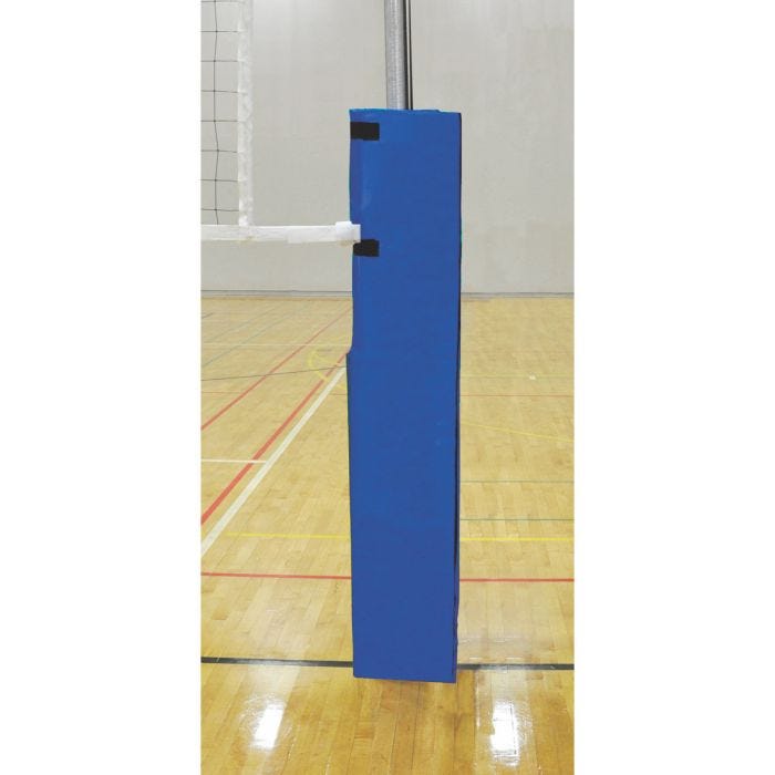 Upright padded blue pole cover Upright padded blue pole cover