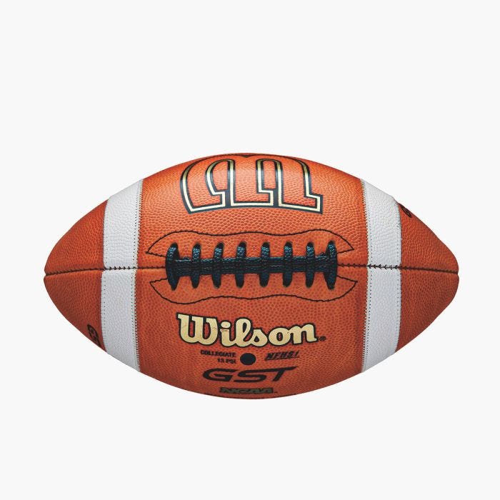 Wilson GST NCAA Leather Game Football - Walmart.com