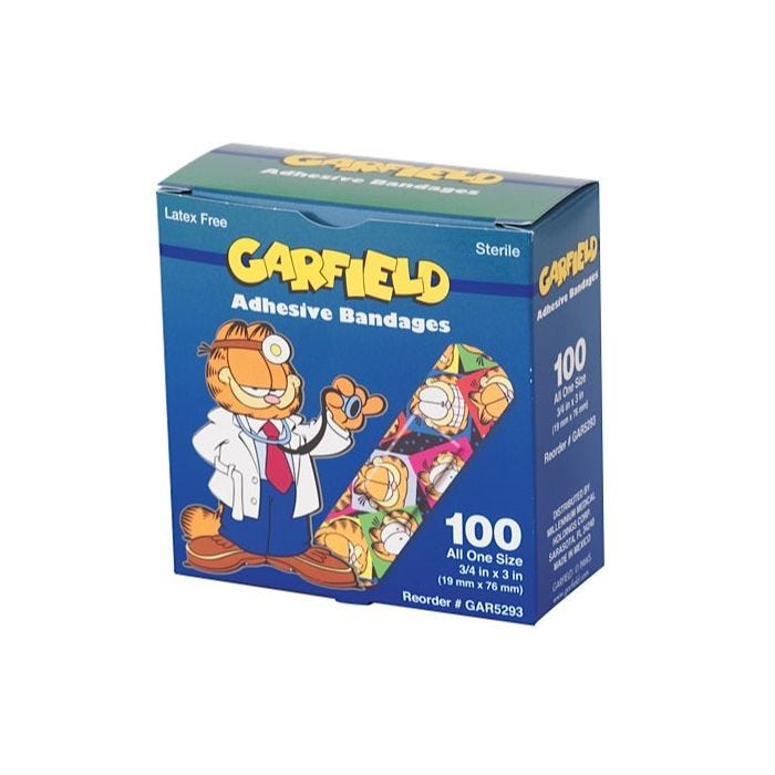 CareBrand Garfield 3/4" x 3" Adhesive Strips CareBrand Garfield 3/4" x 3" Adhesive Strips