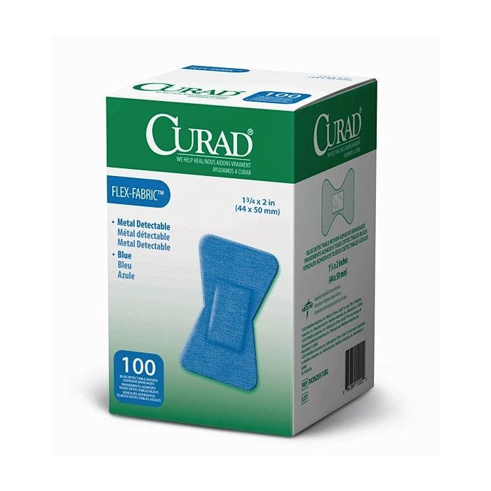 CURAD Food Service Blue Plastic Adhesive Bandages CURAD Food Service Blue Plastic Adhesive Bandages