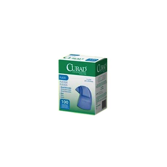 CURAD Food Service Adhesive Bandages, Blue, Plastic CURAD Food Service Adhesive Bandages, Blue, Plastic