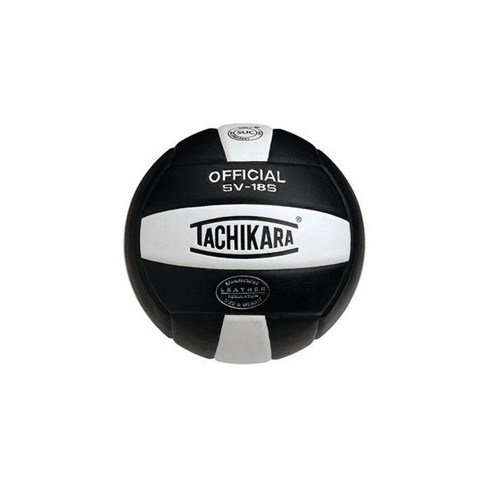 Front view of Black Tachikara SV-18S Ball Front view of Black Tachikara SV-18S Ball