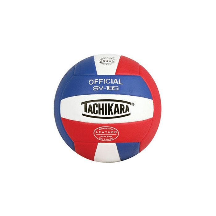 Front view of Red, White, and Blue Tachikara SV-18S Ball Front view of Red, White, and Blue Tachikara SV-18S Ball