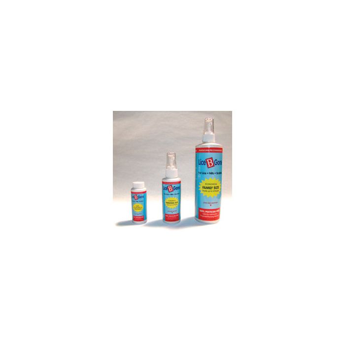 Front view of bottles of Lice-B-Gone