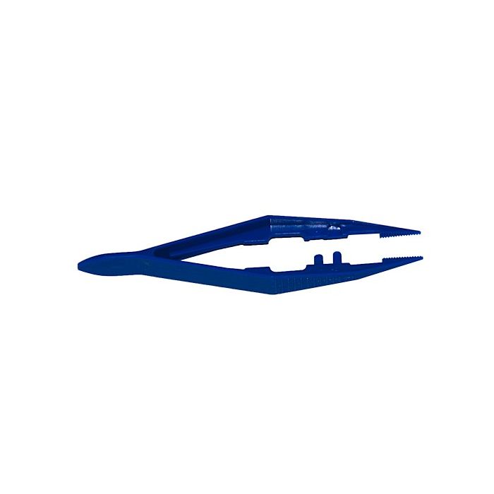 Side view of 4-1/2" Disposable Tweezers Side view of 4-1/2" Disposable Tweezers