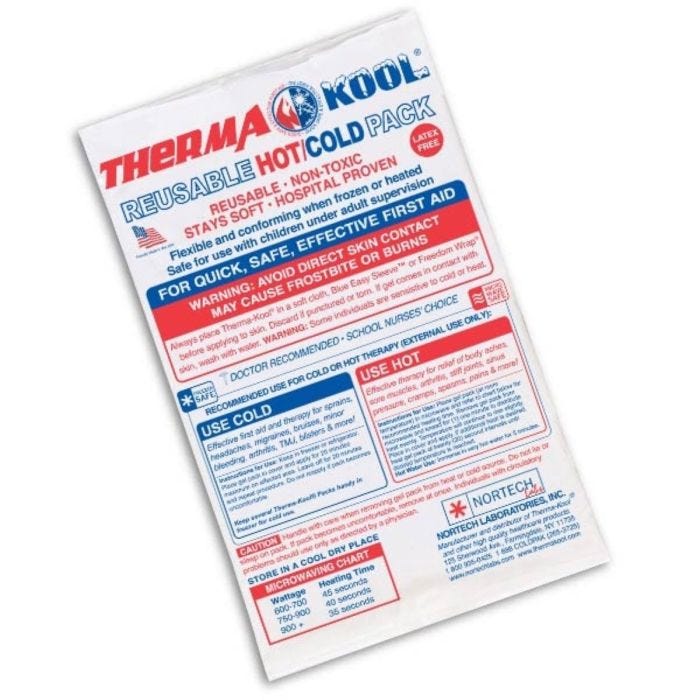 Front view of 6" x 9" Therma Kool Hot/Cold Compress Front view of 6" x 9" Therma Kool Hot/Cold Compress