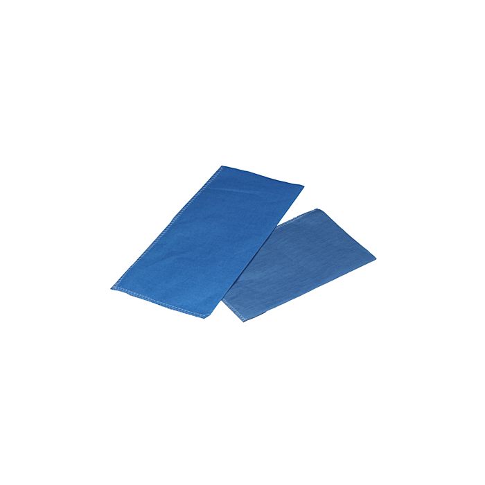 Front view of 2 Blue Easy Sleeves stacked on top of each other