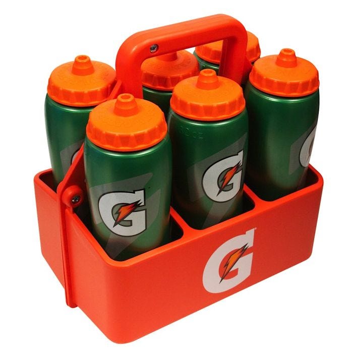 Gatorade 32 oz. Bottles with Plastic Carrying Rack, Gatorade Bottles