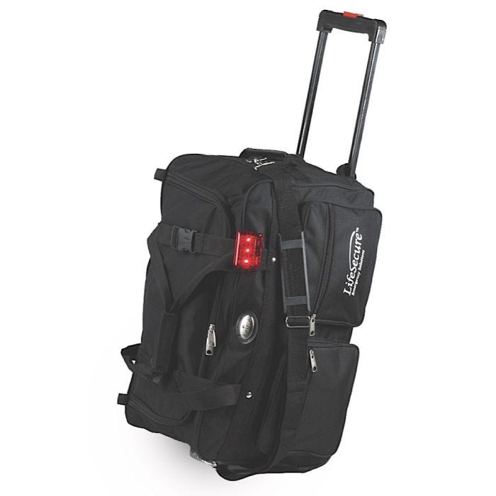 Rolling Duffel Bag with LED Safety Signal Rolling Duffel Bag with LED Safety Signal