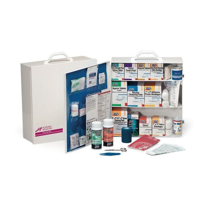 School Health Brand Metal First-Aid Kit B School Health Brand Metal First-Aid Kit B