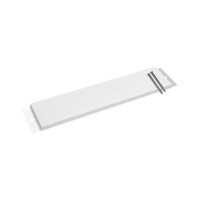 white flat youth pitcher's plate with 2 metal spikes white flat youth pitcher's plate with 2 metal spikes