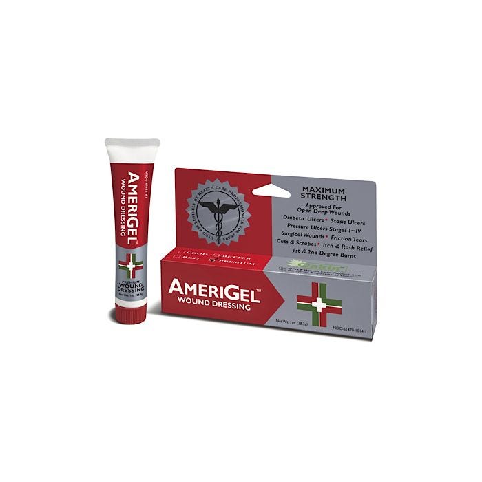 maximum strength amerigel wound dressing for open deep wounds, diabetic ulcers, stasis ulcers, pressure ulcers stage I-IV, surgical wounds, friction tears, cuts & scrapes, itch & rash relief, 1st & 2nd degree burns maximum strength amerigel wound dressing for open deep wounds, diabetic ulcers, stasis ulcers, pressure ulcers stage I-IV, surgical wounds, friction tears, cuts & scrapes, itch & rash relief, 1st & 2nd degree burns