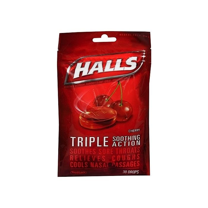 halls cough drops